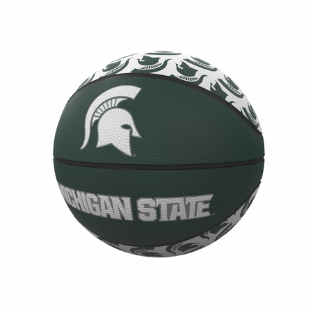 LOGO BRANDS MI State Repeating Logo Mini-Size Rubber Basketball 172-91MR-1